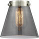 Franklin Restoration Cone 1 Light 6 inch Antique Copper Mini Pendant Ceiling Light in Bulb Not Included, Light Smoke Glass, Franklin Restoration